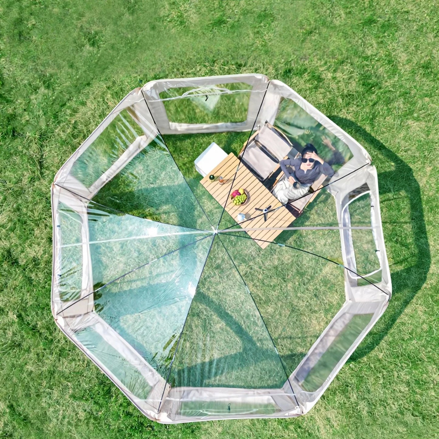 Outdoor Transparent Tent Portable Folding Camping Thickening Tent Starry Sky Bubble House Shade Winter Sunshine Wind/Waterproof