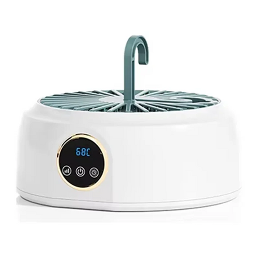 ABKJ-Clothes Dryer With Heater Fan, Travel Garment Drying Hanger Laundry Air Dehydrator With Timing Function US Plug