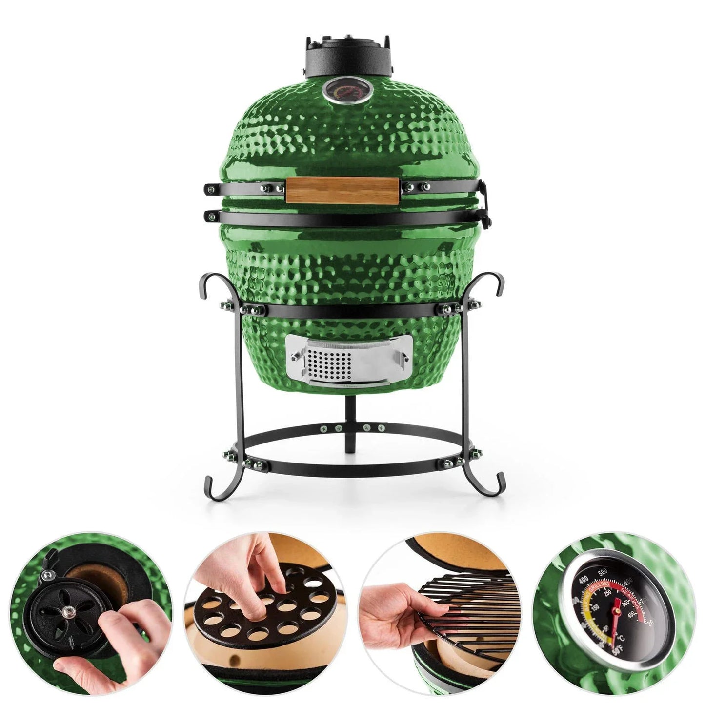 Auplex Factory Direct Sales Kitchen Smoker Barbecue 13 To 29 Inch Outdoor Ceramic Asador Kamado Charcoal Grills Bbq