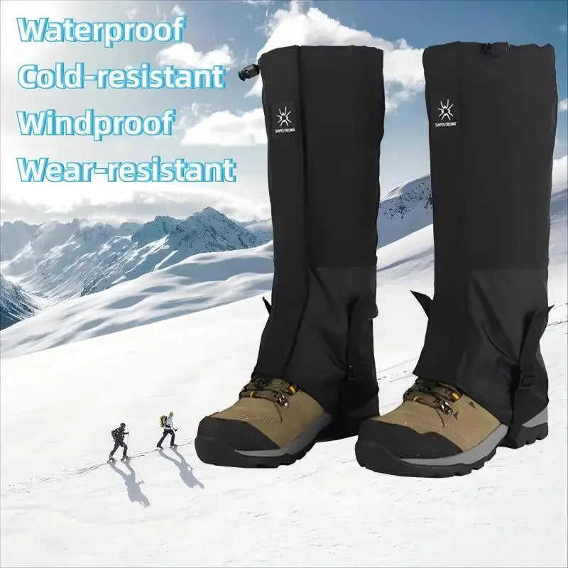 aterproof Hiking Gaiters,Snow Boot Gaiters with Rubber Foot Strap,Lightweight and Adjustable,for Men and Women Hiking,Skiing