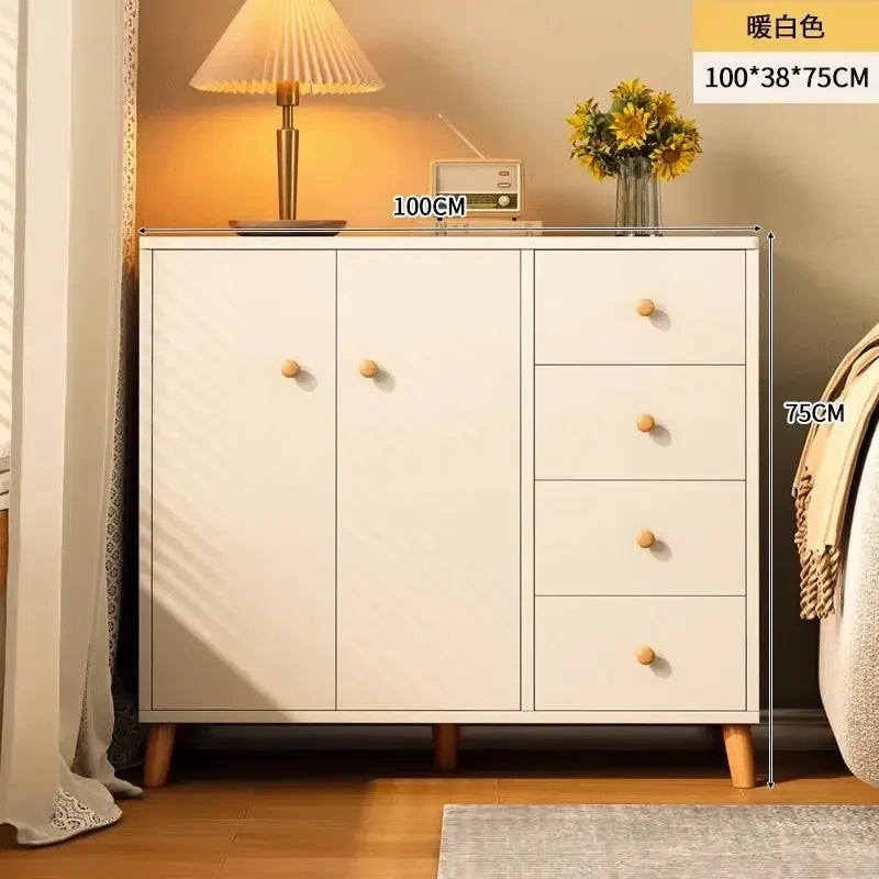 Modern Chest Cabinet Living Room Storage Locker with Drawers Sideboard Buffet Cabinet for Living and Dining Room Indoor Entryway