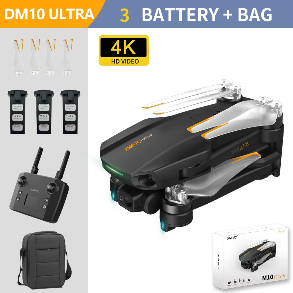 M10 Ultra Drone 4K Professional 6K Camera GPS 3-Axis EIS 5G Wifi Quadcopter 5KM Remote Control Aircraft Helicopter Brushless