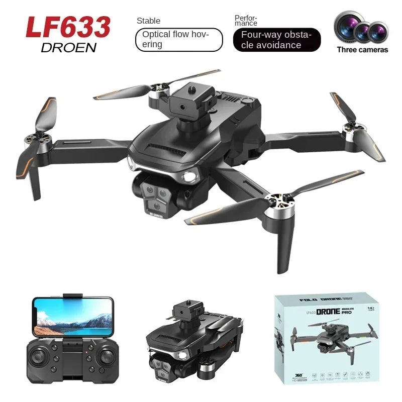 LF633 Brushless Drone 2.4G Optical Flow Dual Camera Obstacles Avoidance 4K with dual lens WIFI HD professional aerial Drone