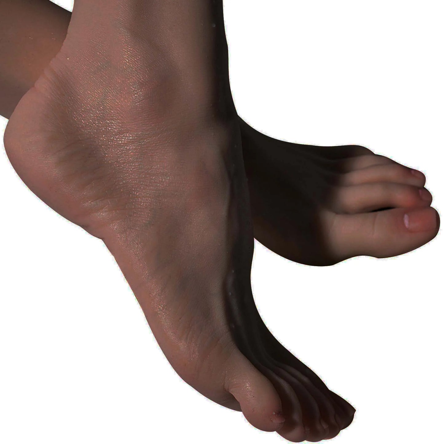 Zilasegy A Pair Silicone Feet Model Realistic Fake Foot Female Mannequin Display Sandal Shoe Sock Art Sketch Nail