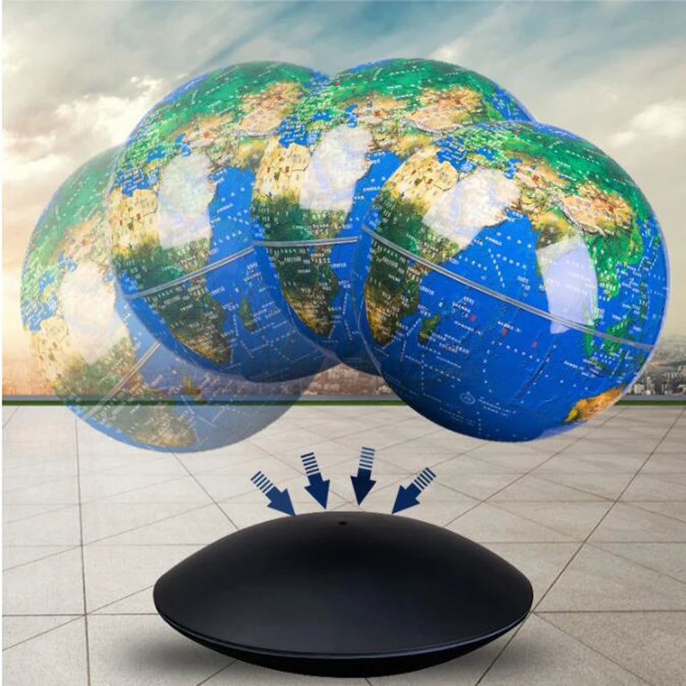 New Creativity 3D Magnetic Levitation Globe LED Night Light 6inch Rotating Globe Floating Desk Lamp For Home Decoration Gift