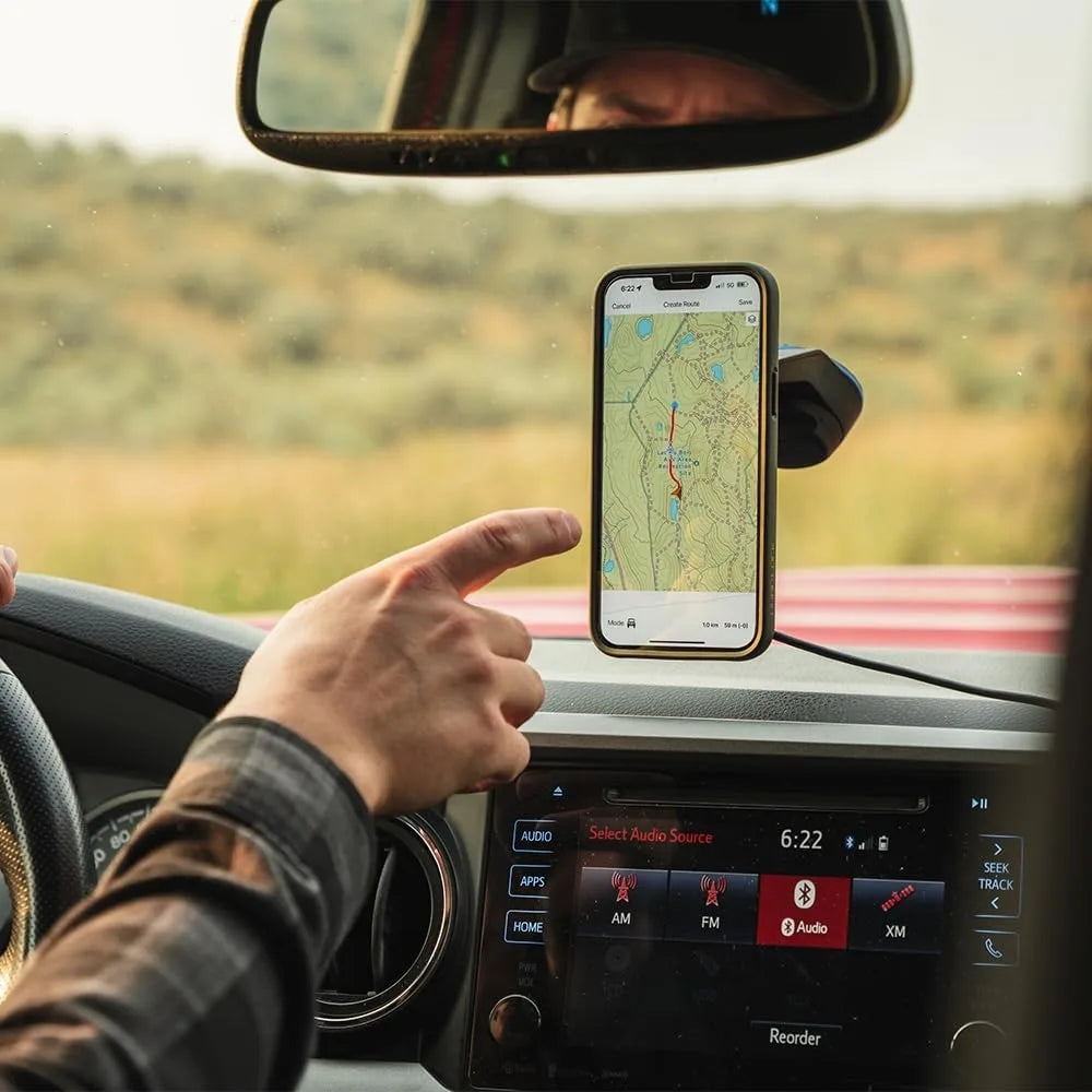 Windscreen/Dashboard Car Phone Holder with MAG Wireless Charging Head V2 and MAG Phone Case for iPhone 16 Pro Max