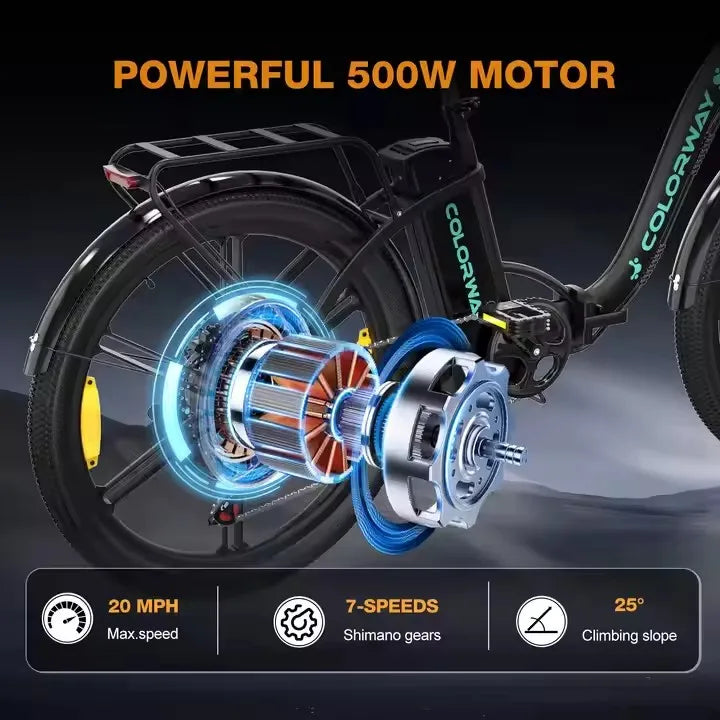 Black BK37M Wholesale Mountain E-Bike with 7 Speeds Transmission for US Market CE Certified