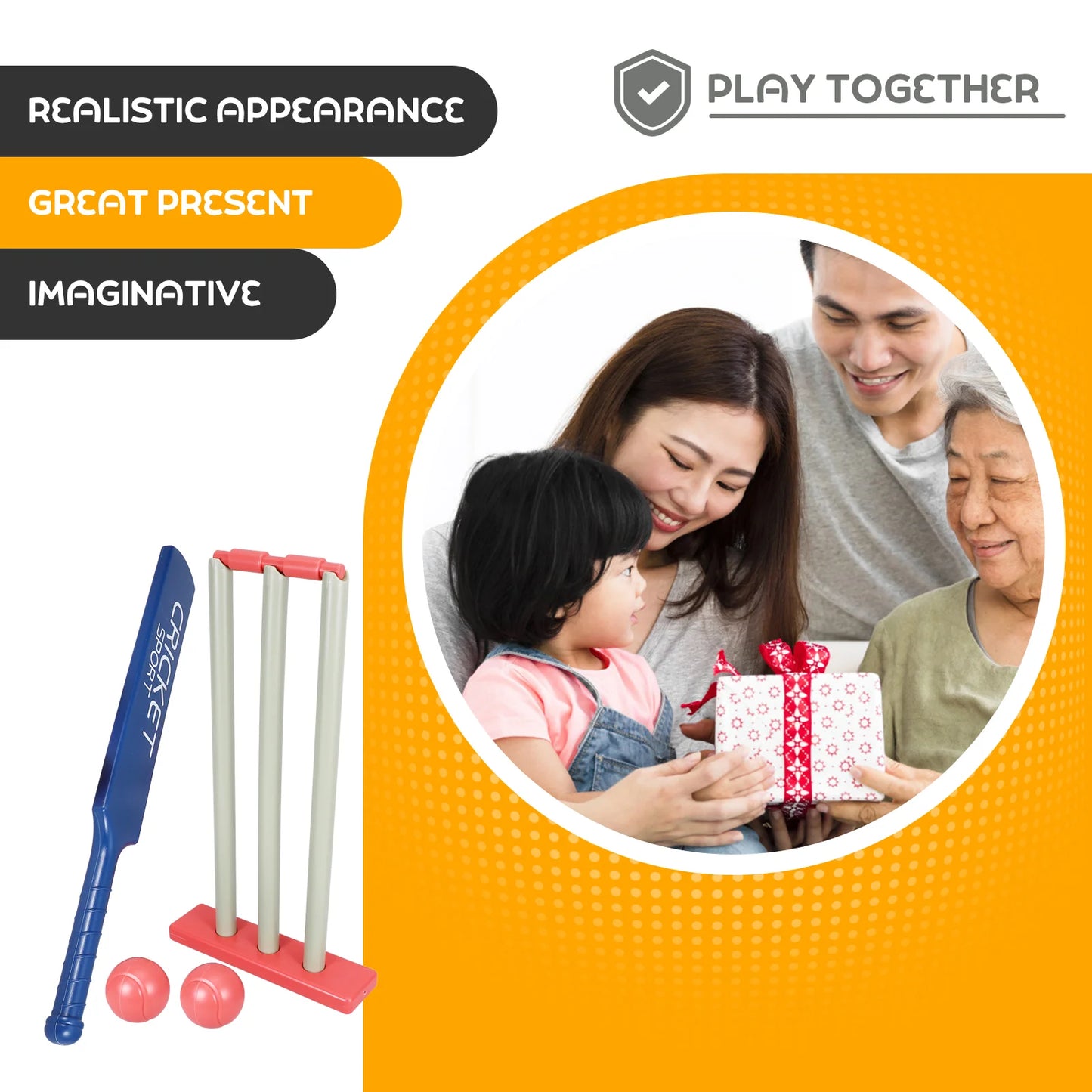 Bat Set Kids Outdoor Toys Fun Sports Game Creative Playing Set Field Hockey Activities Parent Child Sports Interaction