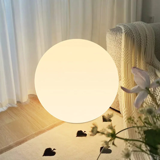 LED Ball Lamp Spherical Floor Light Tricolored or RGB, USB Rechargebale or AC Powered for Home Decor Bedroom Foyer Living Room