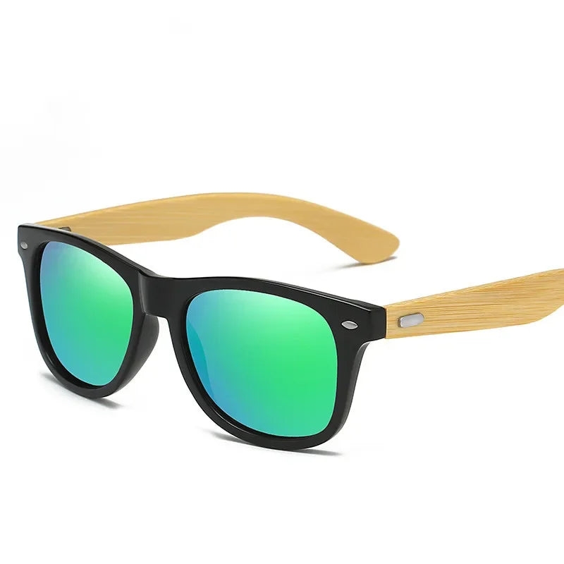 Wood Bamboo Sunglasses Men Women Classic Non-Polarized UV400 Vintage Driving Sun Glasses Black Fishing Eyewear UV400 Eyeglasses
