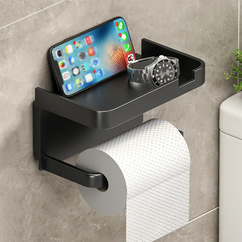 Bathroom Paper Holder Toilet Storage Rack Multi-functional Stainless Steel Bathroom Wall-mounted Storage Box