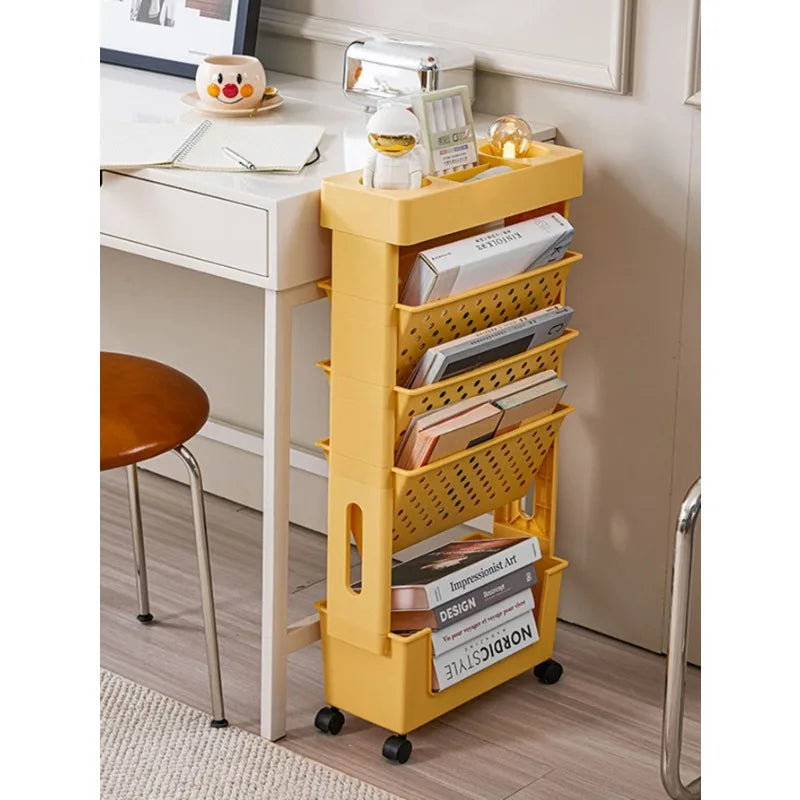 new model Storage Rack Bookshelf Table Simple Multi-Layer Bookshelf Convenient Children's Room Organizer Space-Saving Design