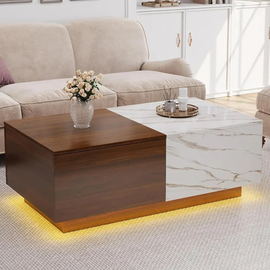 Lift Top Coffee Tables for Living Room,  with Storage Shelf, Hidden Compartment and Drawer for Home
