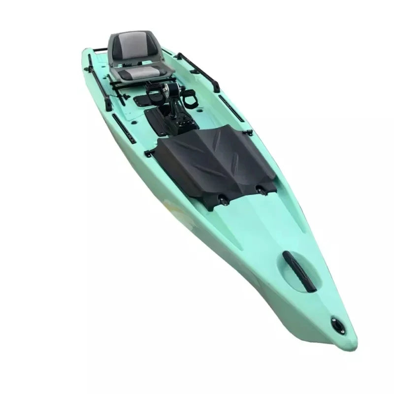 A 13ft Solo Skiff Boats Fishing Kayak with Motor Pedal Drive Fishing Kayaks Factory Price