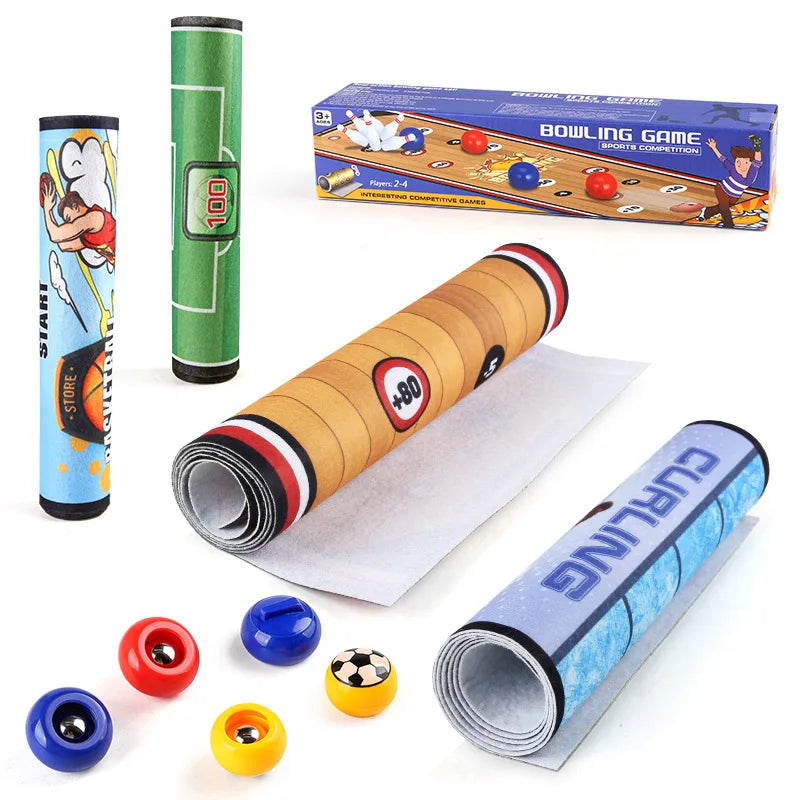 Children Interactive Social Board Games Curling Soccer Bowling Table Games Mat Family Friend Party Fun Indoor Sport Toys for Kid