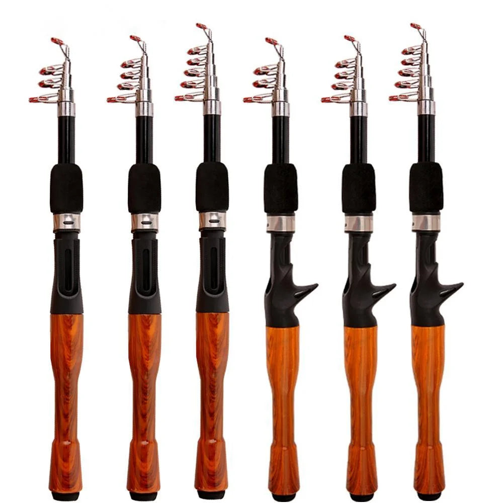 Lure Rod Spinning Casting Fishing Rod 1.3M 1.6M 1.8M  Ul Mini Ultralight Carbon Fiber Telescopic Travel Fishing Pole Tools