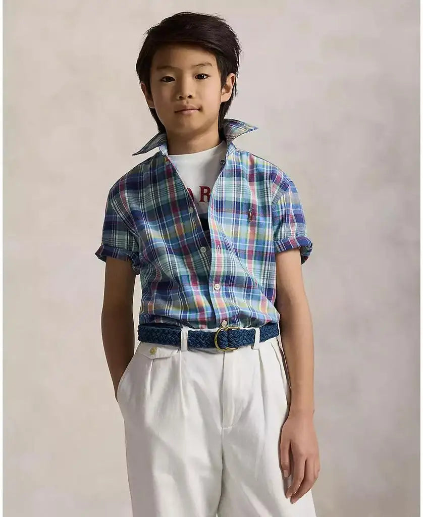 Polo Ralph Lauren | Big Boys Plaid Oxford Short-Sleeve Shirt