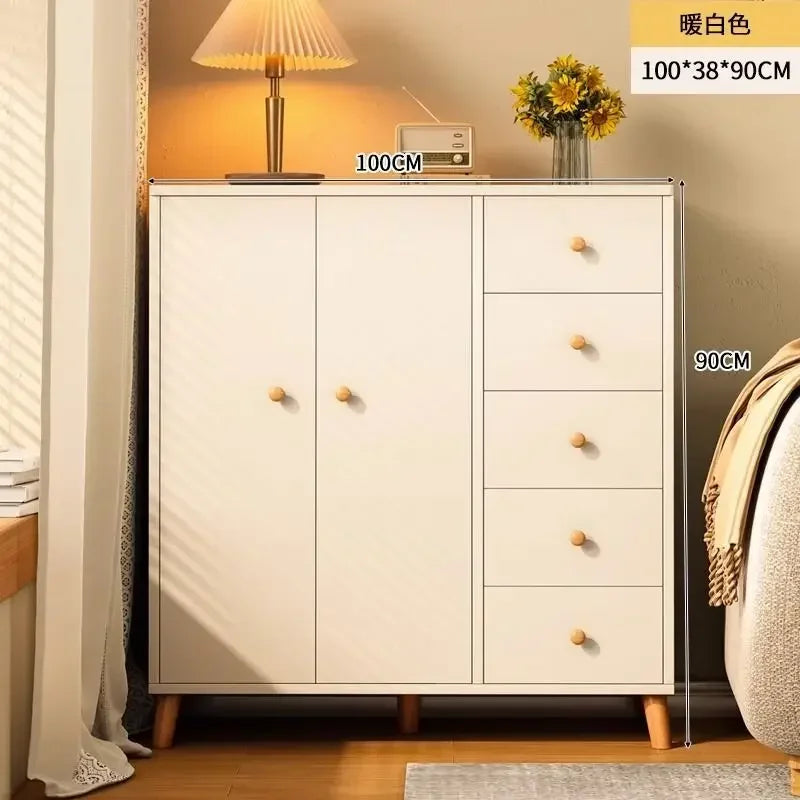 Modern Chest Cabinet Living Room Storage Locker with Drawers Sideboard Buffet Cabinet for Living and Dining Room Indoor Entryway