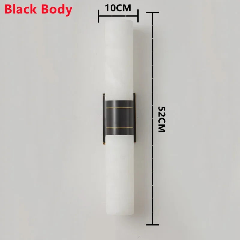 New Luxury Natural Marble LED Wall Lamp AC110V 220V Copper Wall Light for Indoor Villa Living Room Aisle TV Background Lighting