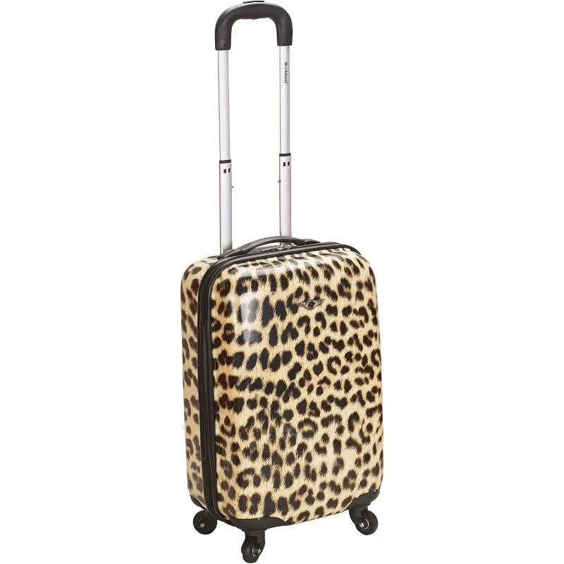 Safari Hardside Spinner Wheel Luggage, Magenta Leopard, Carry-On 20-Inch