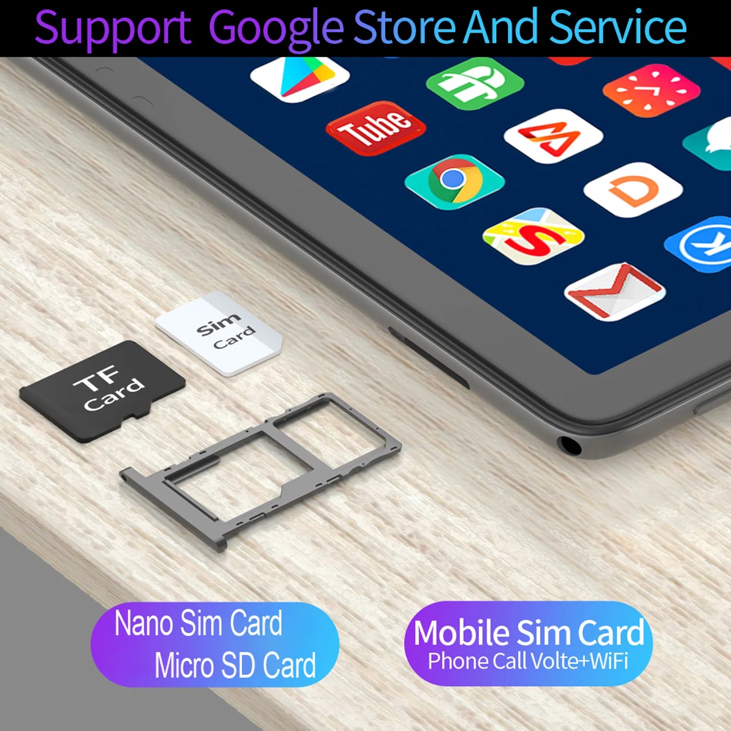 New Google Pad 10.1 Inch Android 13 Tablets Octa Core 4GB RAM 64GB ROM Dual Network WiFi Dual Cameras Tablet PC 5000mAh