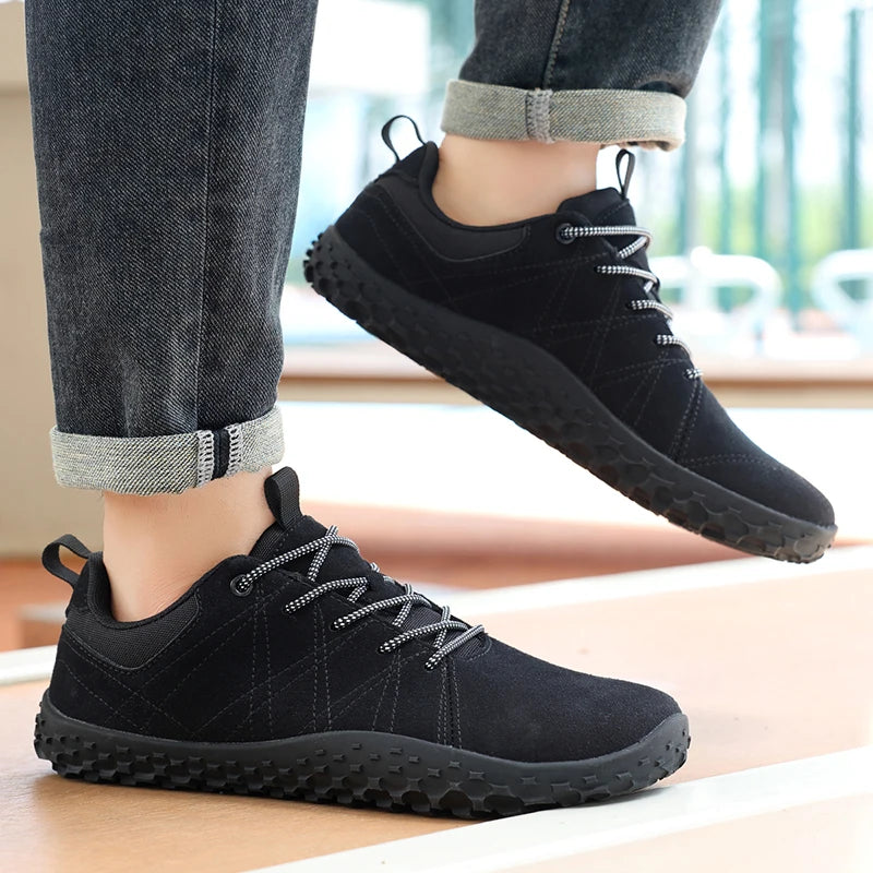 2025 Men's Hiking Shoes Suede Leather Outdoor Shoes Wear-resistant Men Trekking Walking Hunting Tactical New Sneakers
