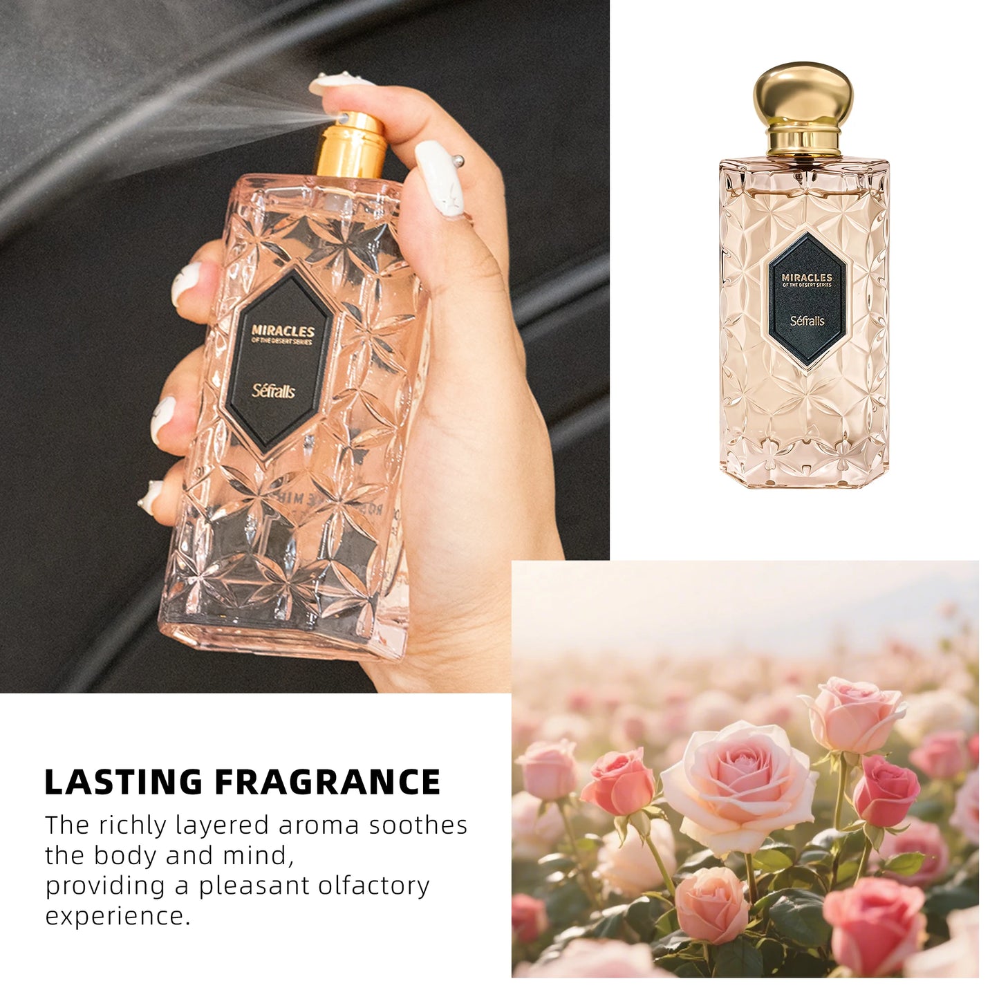 Séfralls Women Perfume Spray 100ML original perfumes Lemon RoseFloral Sandalwood Strong Pheromone Flirting Romance Irresistible