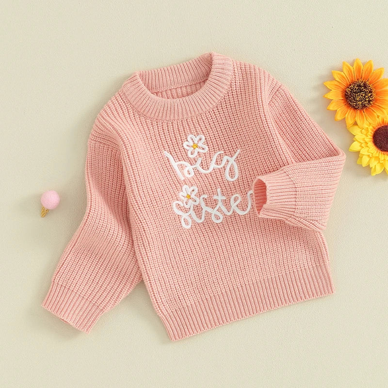 Kids Floral Embroidered Sweatshirt Girls Crew Neck Long Sleeve Pullover Toddler Casual Loose Fit Top Children s Fashion Shirt