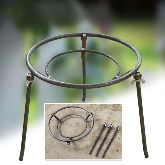 Outdoor Triangular Pot Stand Firewood Tee-legged round Kitchen Cooking Utensils Detachable BBQ ill Sta for Cam