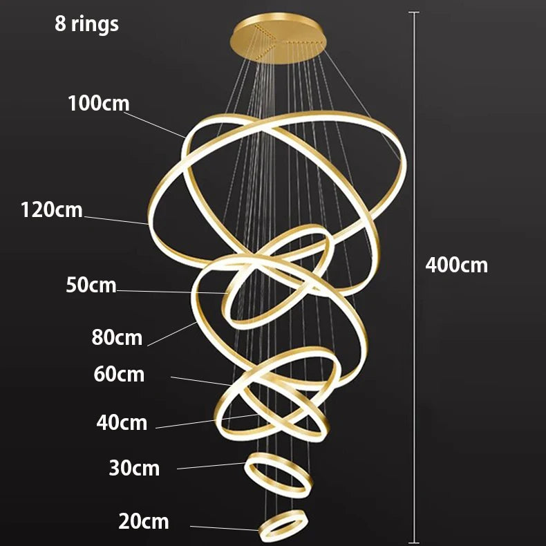 Nordic home decoration, stair chandelier, living room and dining room Pendant lights, ceiling light, indoor lighting