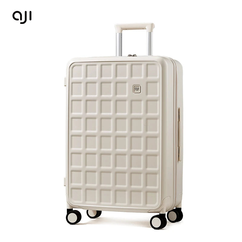 Aji 2025 Women Suitcases On Wheels 20 24 26 Inch Large Capacity Travel Suitcase Pc TSA Lock Handle Carry On Luggage For Men