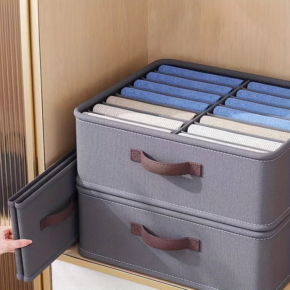 Wardrobe Clothes Storage Organizer Pants Sweater T-Shirt Storage Box with PP Board Cabinet Drawer Organizer Jeans Storage Box