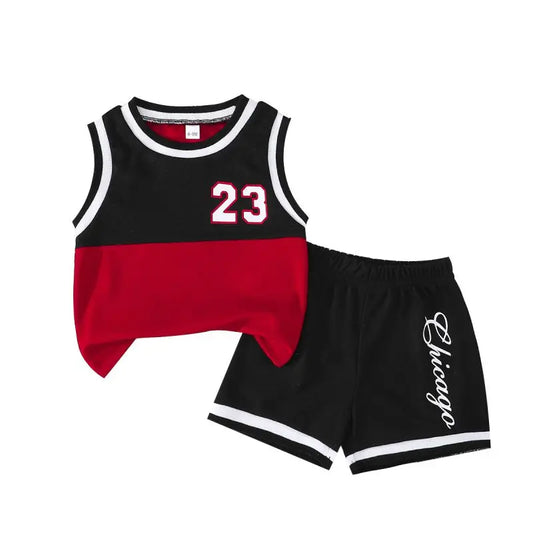2Pcs Children's Summer Basketball Sets Quick-drying Suits Boys Girls Sport Vest+Shorts Teen Casual Sleeveless Outfits