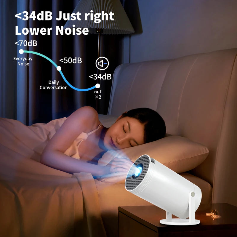 MangoCloud S100 Portable Projector 720p Home Cinema for Parties Gift Compact Size HD Projector for Entertainment