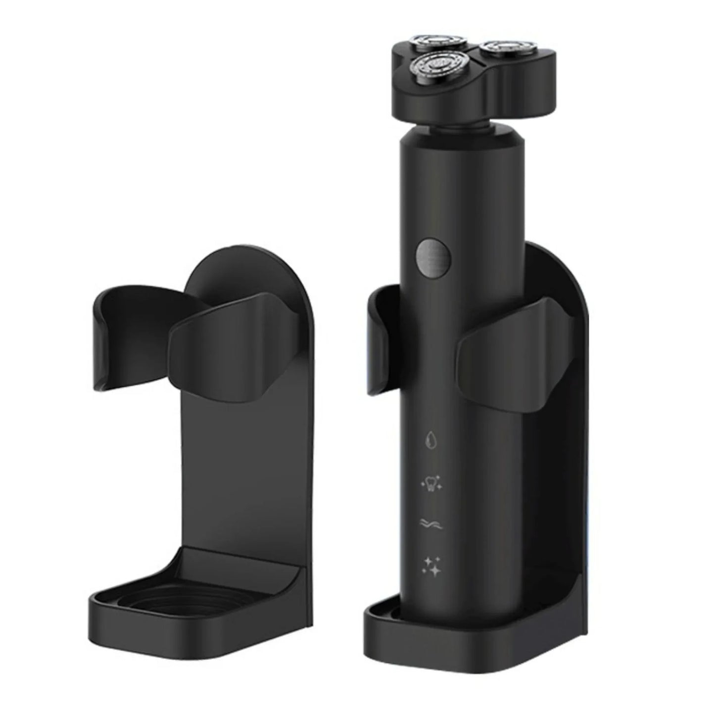 Bathroom Shaver Rack Wall Mounted Shaving Razor Holder Electric Toothbrush Holder Space Saving Traceless Toothbrush Organizer