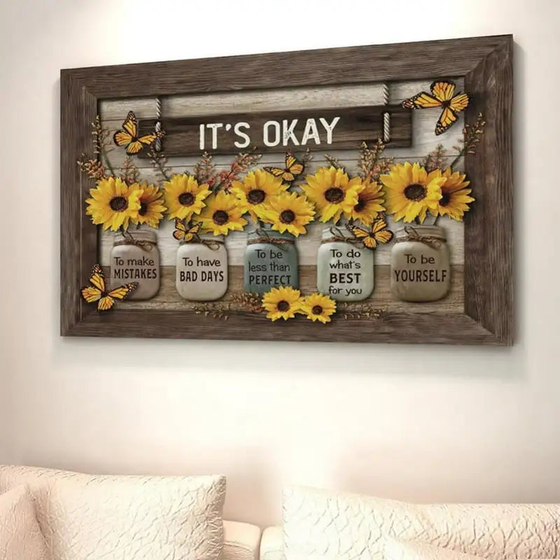 Inspirational Sunflower Canvas Print Wall Art for Home Decor 12x18Inch Pokemon poster Howls moving castle Art print Fallout  Sza