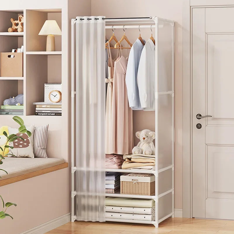 Large Capacity Wardrobe Easy Assembly Cabinet Dust-proof Storage Shelf Durable Closet Collapsible Wardrobe for Dorm Bedroom