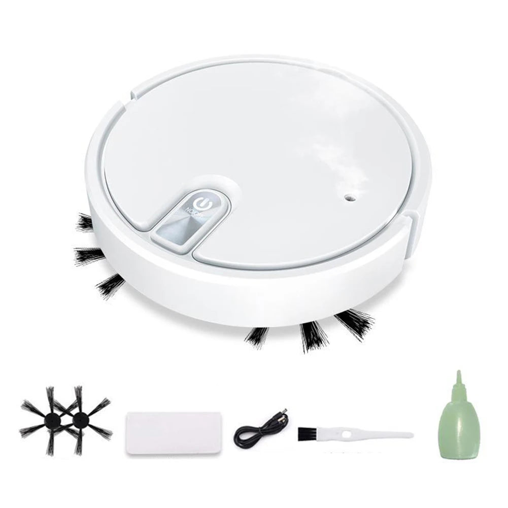 Smart Sweeping Robot 3-in-1 Automatic Vacuum Cleaner 1200 MAh Rechargable Cleaning Machine Low Noise Household Electronics