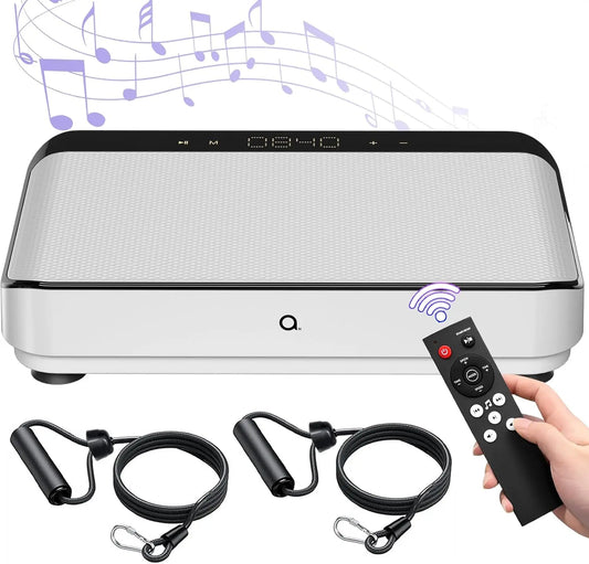 Vibration Plate Exercise Machine,Bluetooth Power Vibrate Fitness Platform,9 Modes Home Vibration Plate for Lymphatic Drainage,Wh