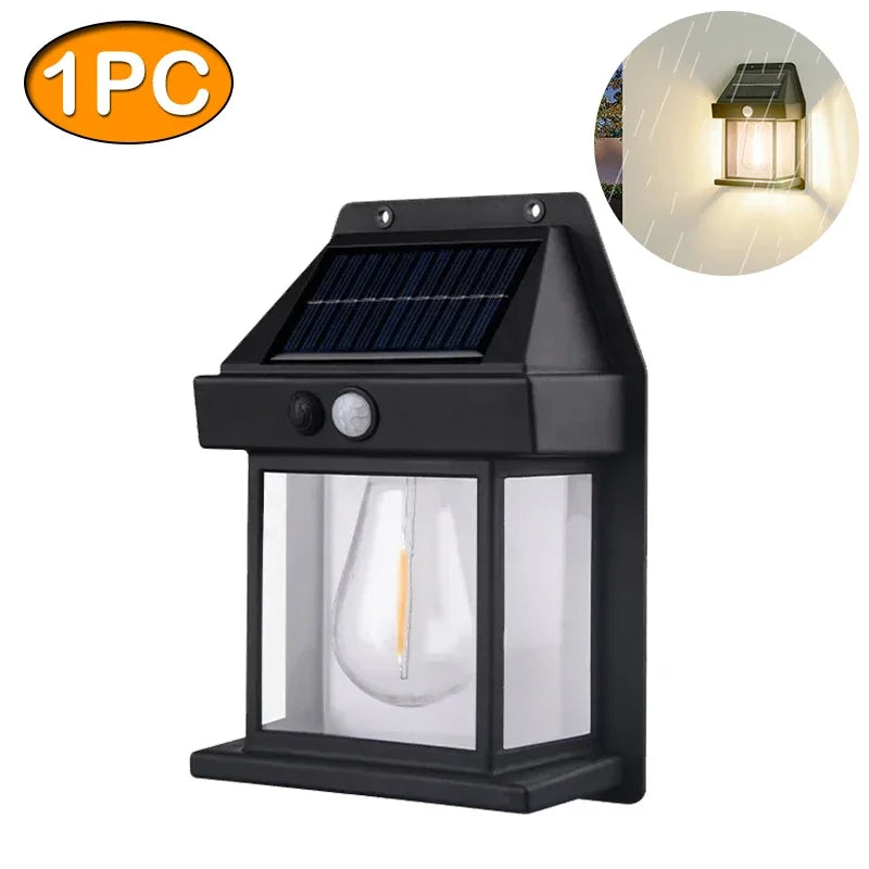 4PCS Solar Wall Street Lamp Waterproof Warm Light With Sensor Garden Decoration Solar Powered Led Outdoor Lighting Country House