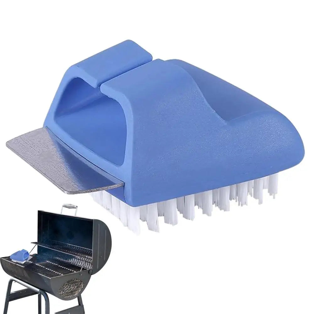 Grill Scrubber Brush Outdoor Grill Scrubber And Spatula 2-in-1 Design Cleaning Tool For Home Kitchens Camping Trips Backpacking