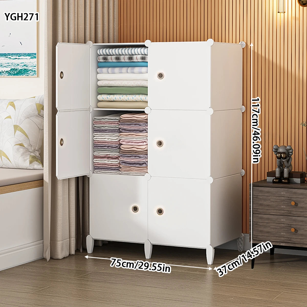 Children's Wardrobe Simple Assembly Storage Cabinet Single Dormitory Economical Rental Room Strong and Durable Baby Wardrobe
