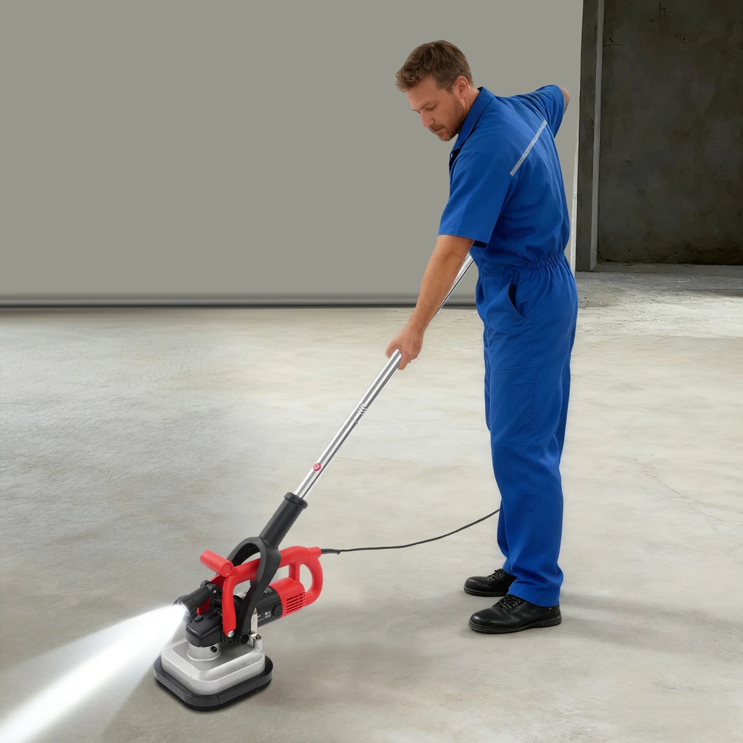 4-Head Concrete Floor Grinder, 3800W Concrete Floor Polisher, Concrete Surface Grinding Machine with Extension Rod 6-Speed