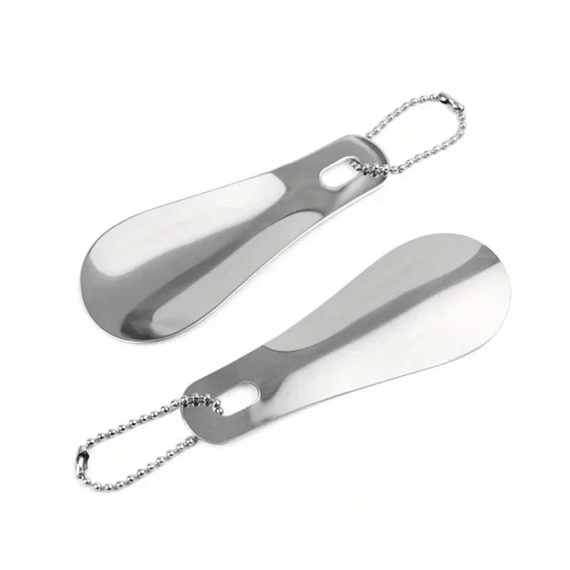 1pc stainless steel metal shoehorn, portable shoehorn, shoe wearing aid, essential for home travel