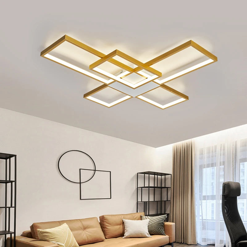 New Modern Led Ceiling Lights for livingroom bedroom lustre home decor Dimmable Ceiling light Black/Gold Ceiling Lamp Fixtures