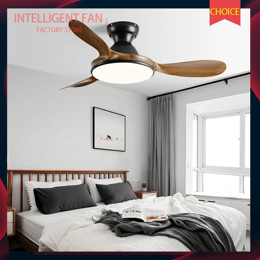 42/46"Ceiling Fan with Light and Remote,Low Profile Flush Mount Fan,ABS Blades, Industrial Style，Noiseless Reversible DC Motor