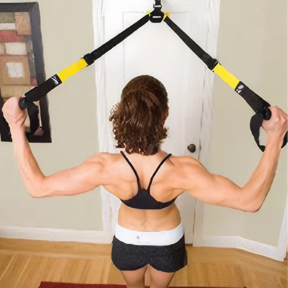 Suspension Trainer System Suspension Training Strap Resistance Trainer Fitness Straps Bodyweight Resistance Bands for Home Gym