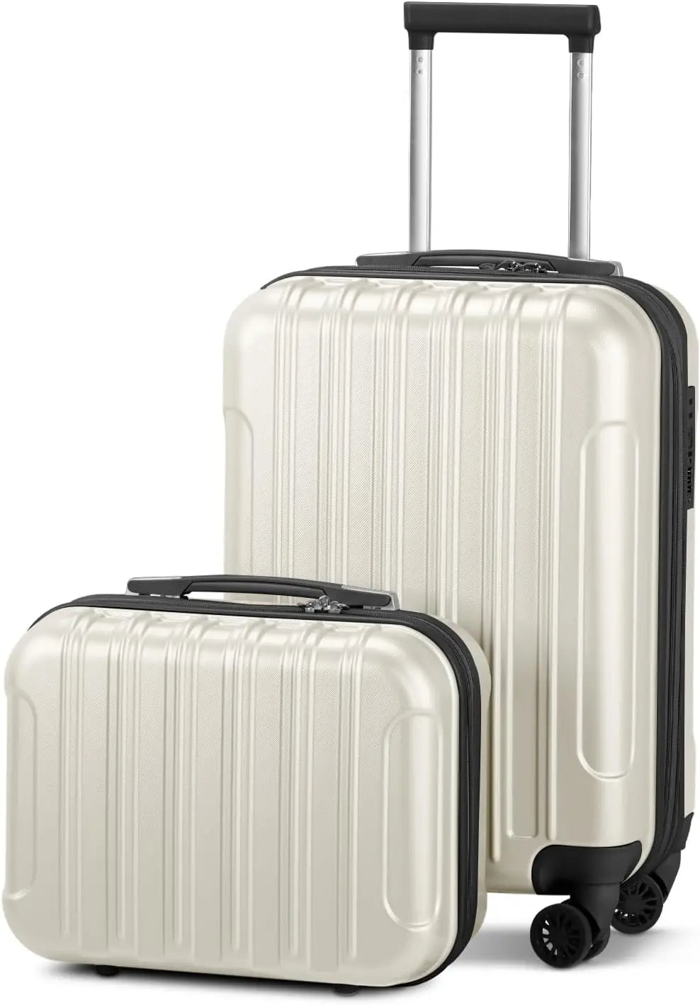 Carry on Luggage Airline Approved, 2 Piece Hardshell Luggage Set with TSA Lock ＆ Spinner Wheels, 20" Hardside Suitcase with 14"