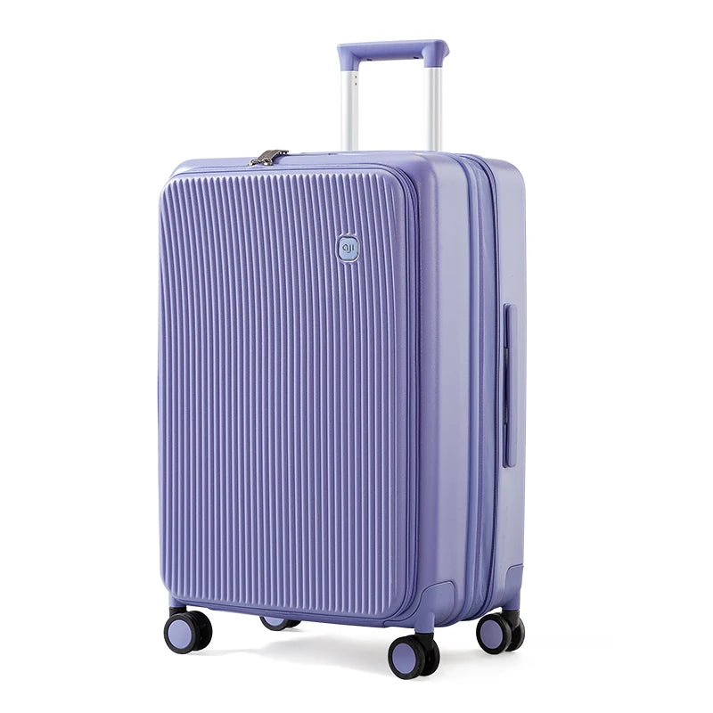Aji Luggage Travel Suitcase New Design Side Opening Lid With 40MM Expanding Capacity Travel Suitcase 20 24 26 Inch Trolley Bag
