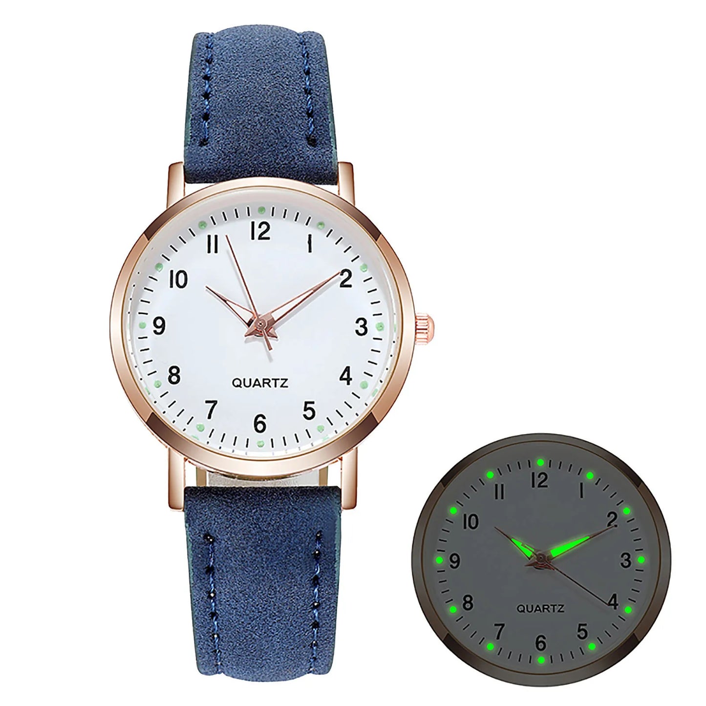 Fashion Temperament Ladies Belt Watch Analog Luminous Quartz Watch Fashionable Simple Style Quartz Wristwatch Reloj Mujer